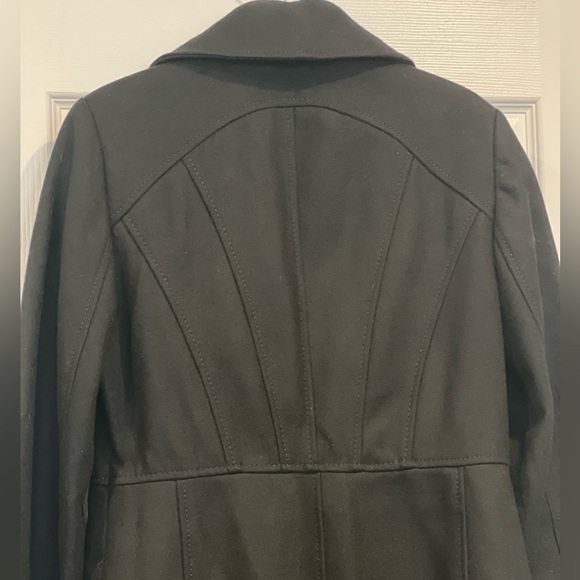 Kenneth Cole Reaction Black Wool Coat Sz 4 - Picture 5 of 8